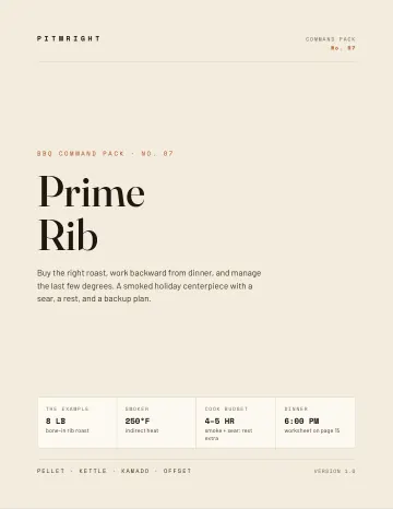 Prime Rib Command Pack sample page 1: Cover