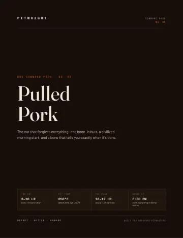 Pulled Pork Command Pack sample page 1: Cover