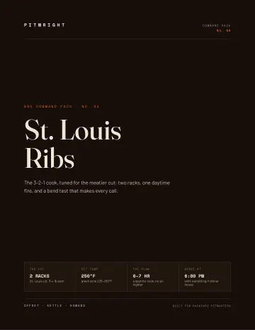 St. Louis Ribs Command Pack sample page 1: Cover