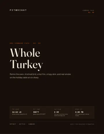 Whole Turkey Command Pack sample page 1: Cover